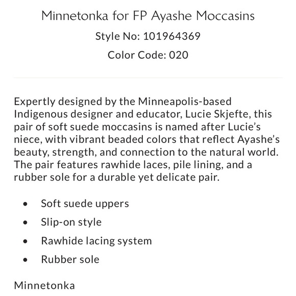Minnetonka for FP Ayashe Moccasins - Picture 4 of 7
